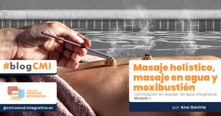 Masaje holístico, masaje en agua y moxibustión